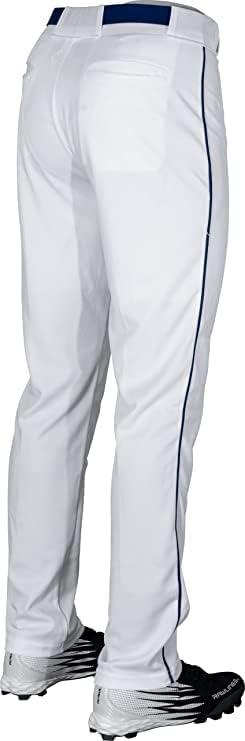 imageRawlings SemiRelaxed Full Length Baseball Pant Solid ampamp Piped Options Youth Sizes Multiple ColorsWhite Navy