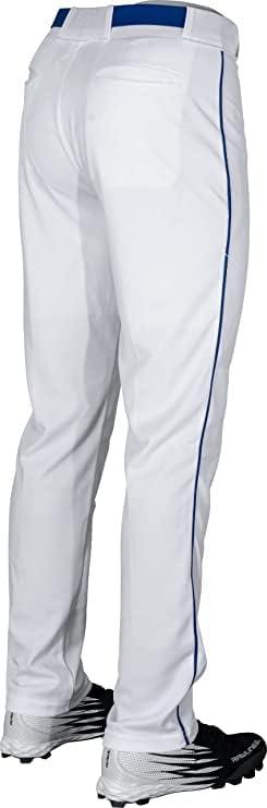 imageRawlings SemiRelaxed Full Length Baseball Pant  Solid ampamp Piped Options  Youth Sizes  Multiple ColorsWhite  Royal