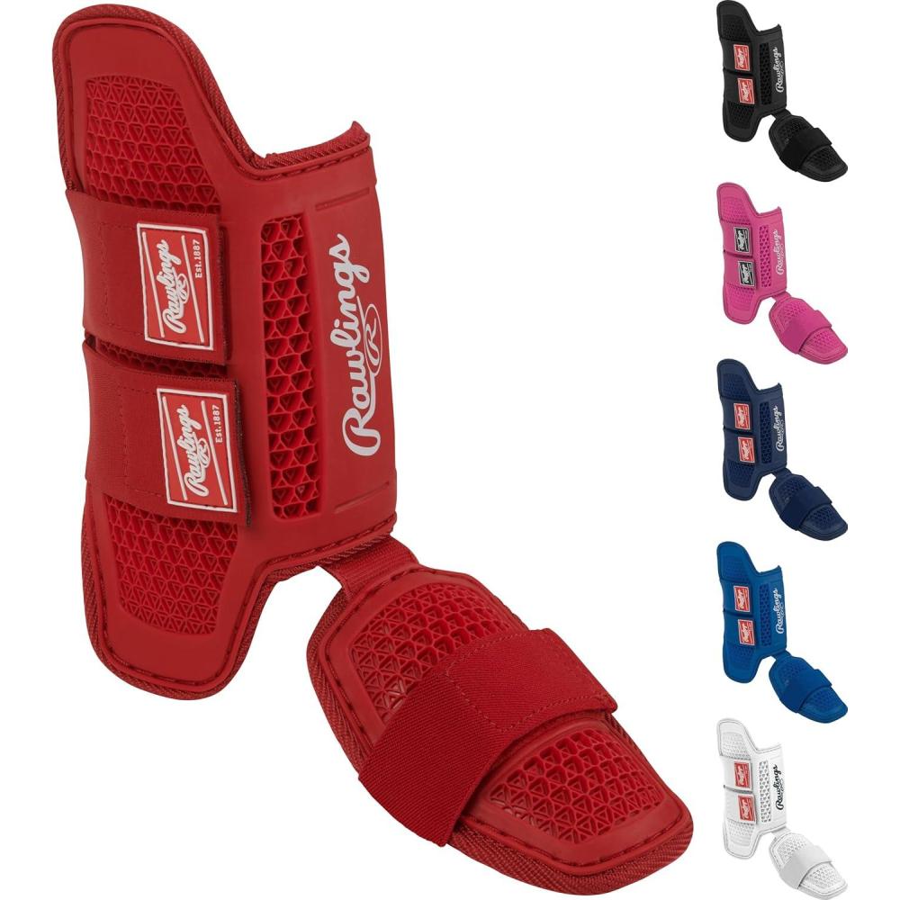 imageRawlings Batters Leg Guard Baseball Softball Small ampamp Large Sizes Multiple ColorsScarlet