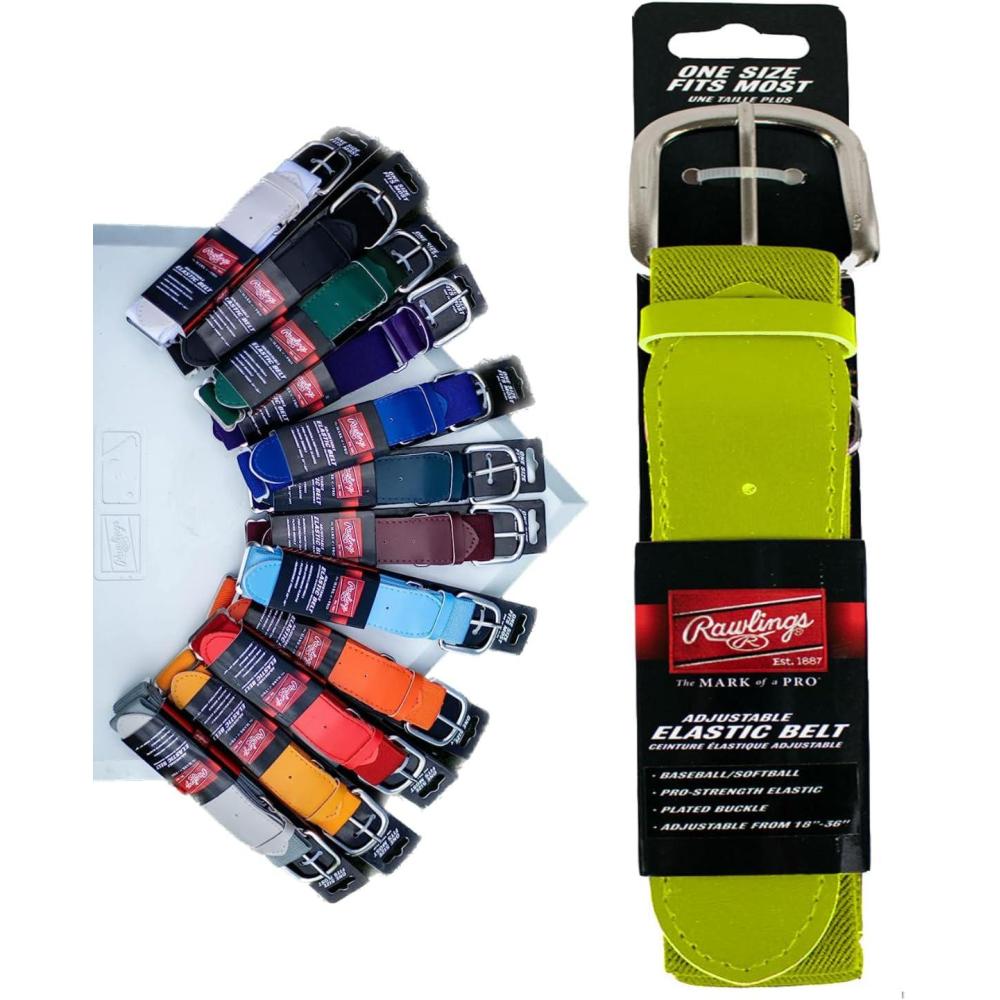 imageRawlings  Elastic Game Day Belt  BaseballSoftball  AdultYouth  Multiple ColorsOptic Yellow