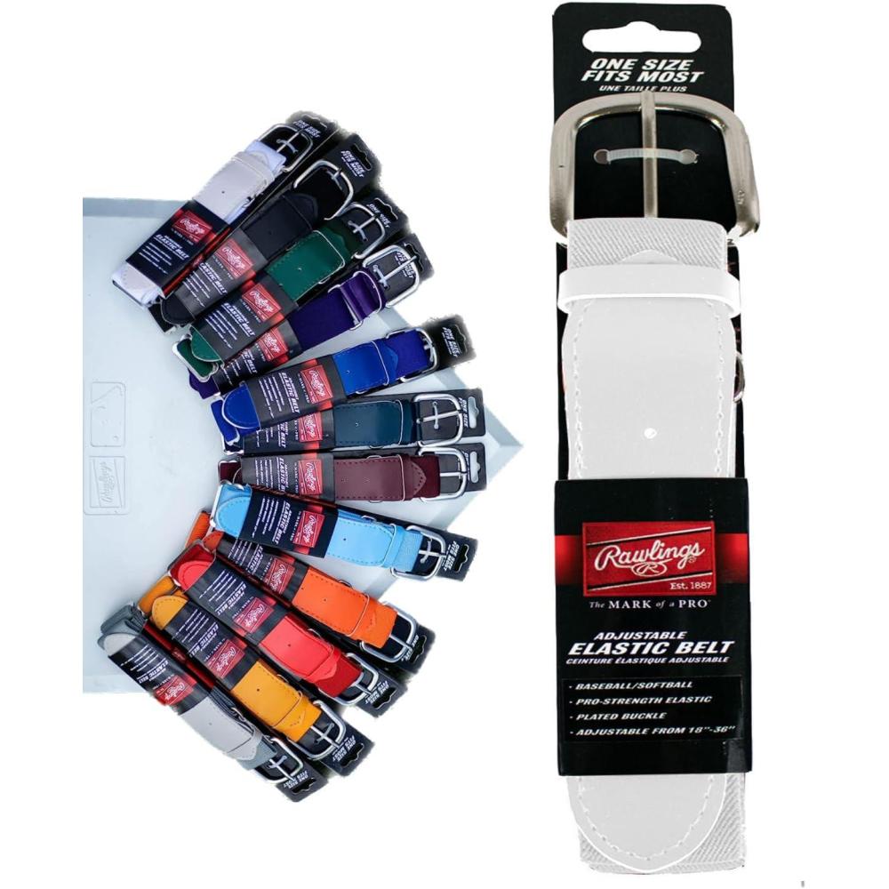 imageRawlings  Elastic Game Day Belt  BaseballSoftball  AdultYouth  Multiple ColorsWhite
