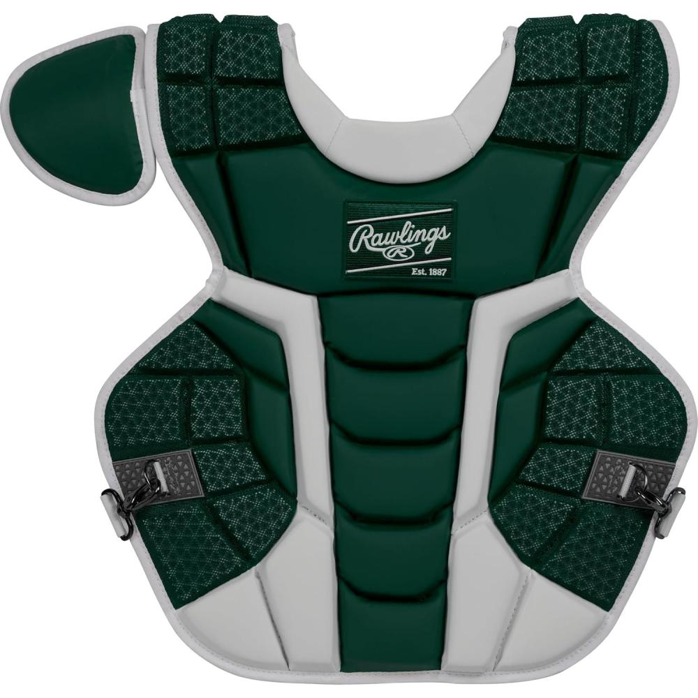 imageRawlings  MACH Catchers Chest Protector  Baseball  Adult ampamp Intermediate Sizes  Multiple StylesDark GreenWhite