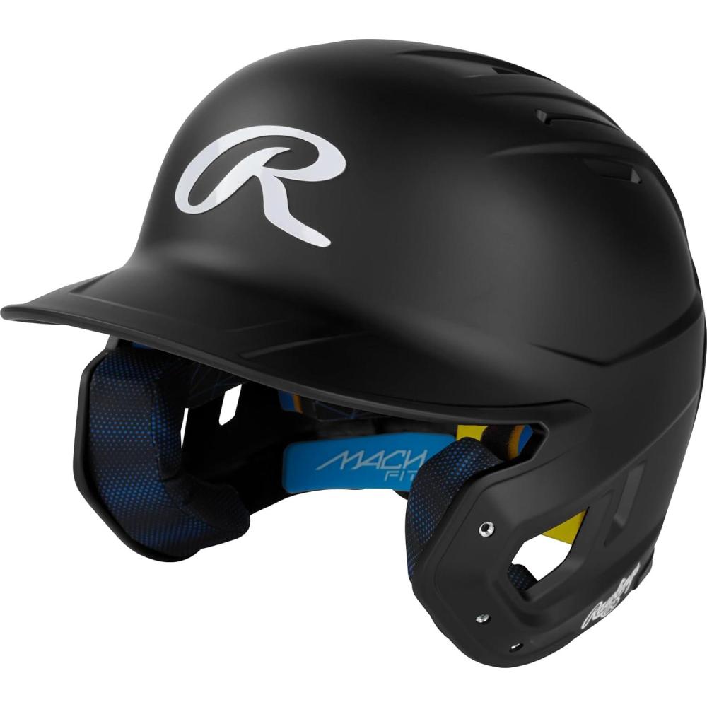 imageRawlings  MACH FIT Baseball Batting Helmet  MultiDirectional Flex  Fits 6 38quot  7 58quot  Multiple ColorsBlack