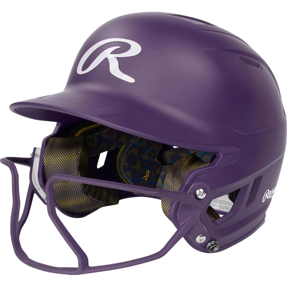 imageRawlings  MACH HIVIZ Fastpitch Softball Batting Helmet  Face Guard AttachedPurple
