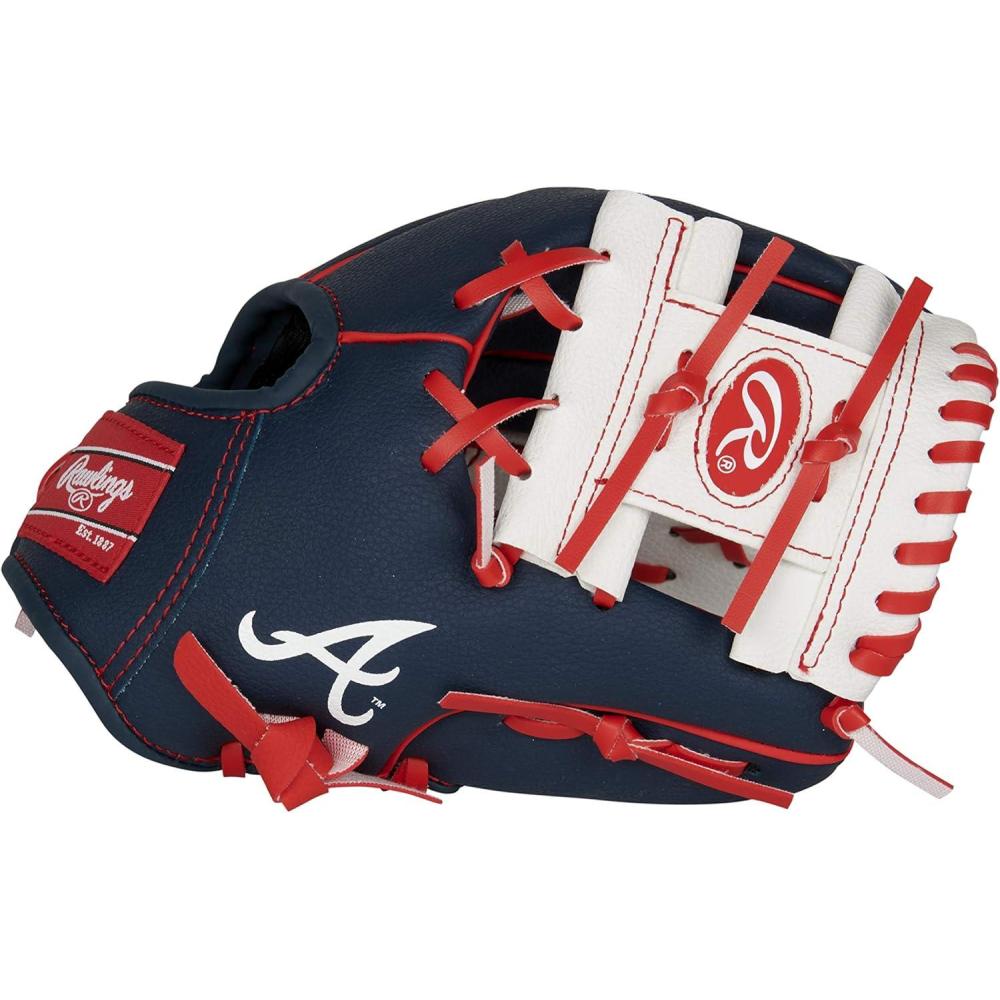 imageRawlings  MLB Players Glove Series  TBall ampamp Youth Baseball Gloves  10quot  All MLB TeamsAtlanta Braves