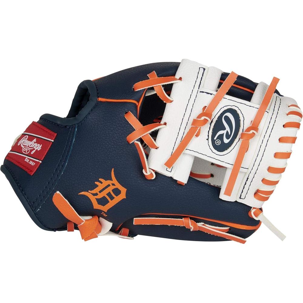 imageRawlings  MLB Players Glove Series  TBall ampamp Youth Baseball Gloves  10quot  All MLB TeamsDetroit Tigers