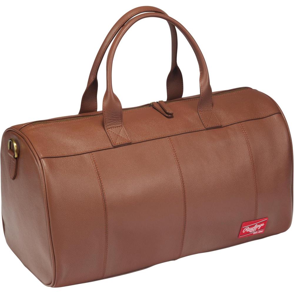 imageRawlings  Mens Leather Weekender Duffle Bag CollectionBrown  Strike Out Collection