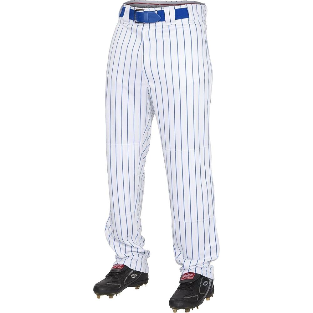imageRawlings  PRO 150 Series Baseball Pants  Youth Sizes  Pinstripes  Relaxed FitWhiteRoyal