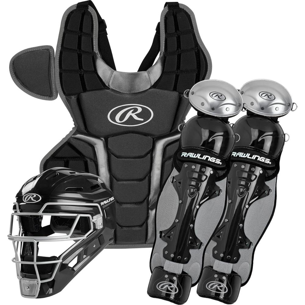 imageRawlings  Renegade Series Baseball Catchers Set  NOCSAE Certified  Adult  Intermediate  Youth  Multiple ColorsBlackSilver