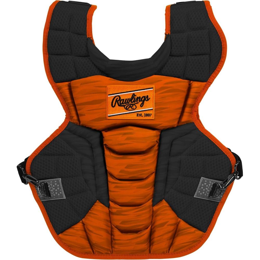 imageRawlings  Velo 20 Catchers Chest Protector  Baseball  Adult ampamp Intermediate Sizing  Multiple ColorsBlackOrange