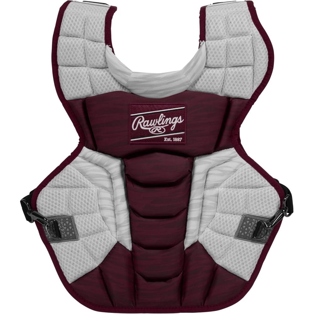 imageRawlings  Velo 20 Catchers Chest Protector  Baseball  Adult ampamp Intermediate Sizing  Multiple ColorsMaroonWhite