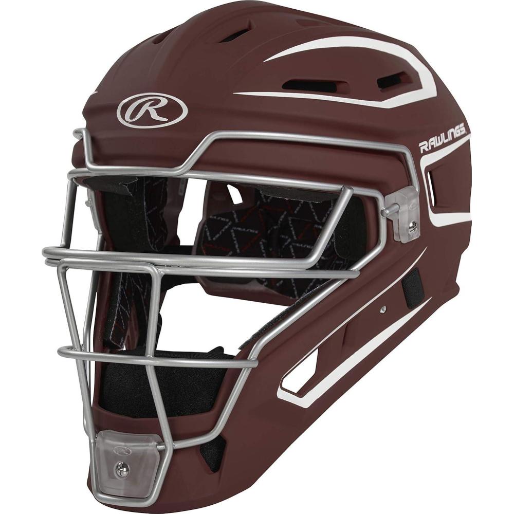 imageRawlings  Velo 20 Catchers Helmet  Baseball  Junior ampamp Senior Sizing  Multiple ColorsCardinalWhite