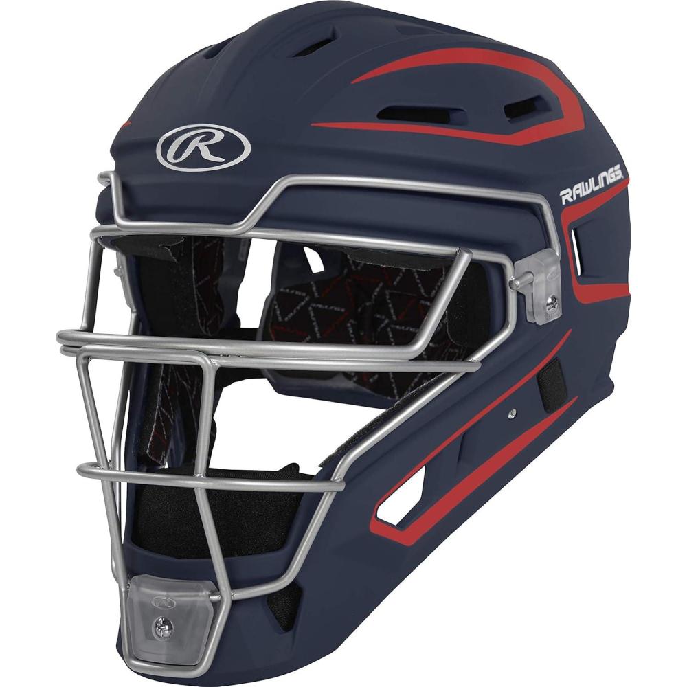 imageRawlings  Velo 20 Catchers Helmet  Baseball  Junior ampamp Senior Sizing  Multiple ColorsNavyScarlet