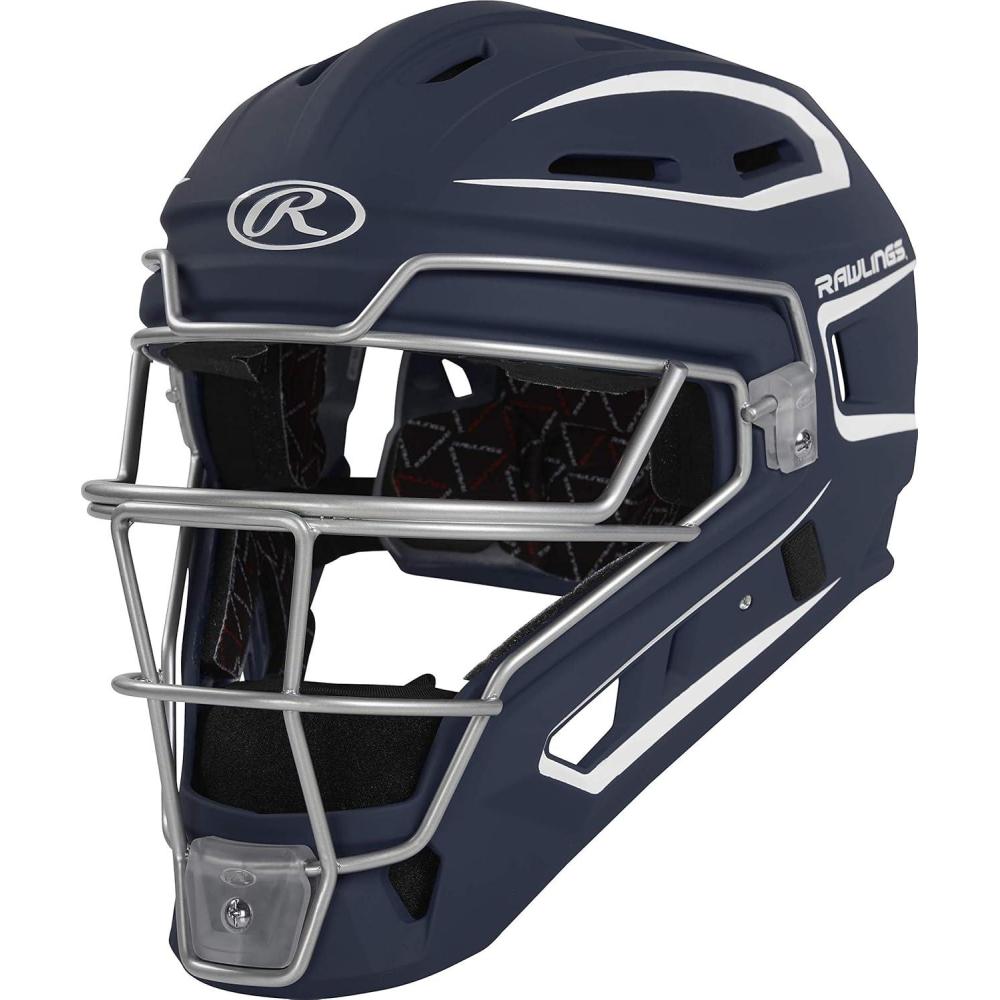 imageRawlings  Velo 20 Catchers Helmet  Baseball  Junior ampamp Senior Sizing  Multiple ColorsNavyWhite
