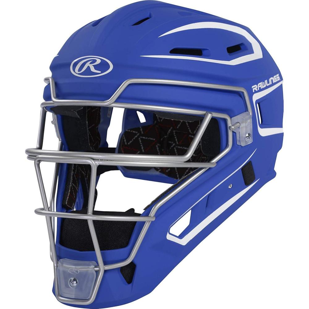 imageRawlings  Velo 20 Catchers Helmet  Baseball  Junior ampamp Senior Sizing  Multiple ColorsRoyalWhite