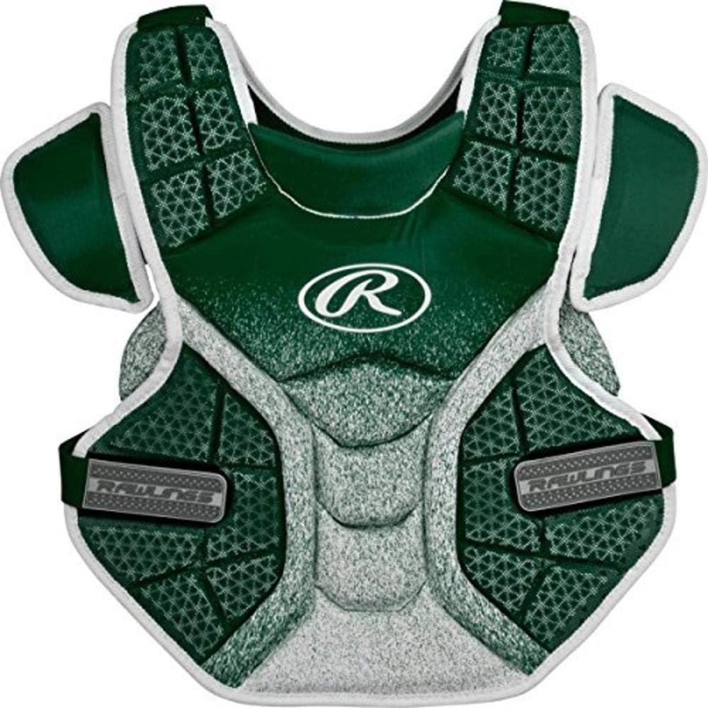 imageRawlings  Velo Catchers Chest Protector  Fastpitch Softball  Adult ampamp Intermediate Sizes  Multiple StylesDark GreenWhite
