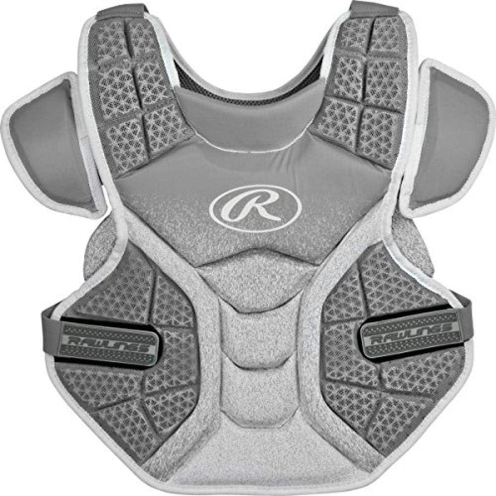 imageRawlings  Velo Catchers Chest Protector  Fastpitch Softball  Adult ampamp Intermediate Sizes  Multiple StylesSilverWhite