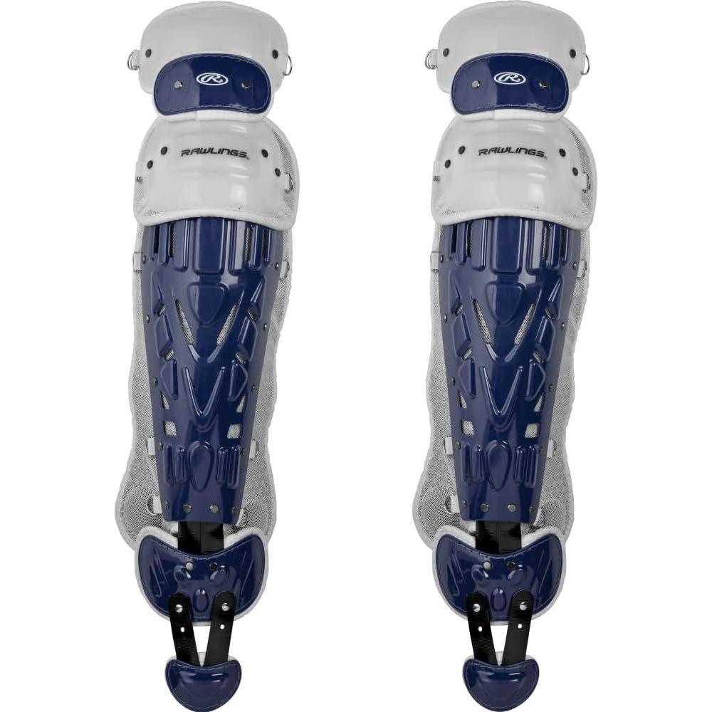 imageRawlings  Velo Catchers Leg Guards  Baseball  Adult ampamp Intermediate Sizing  Multiple ColorsNavyWhite
