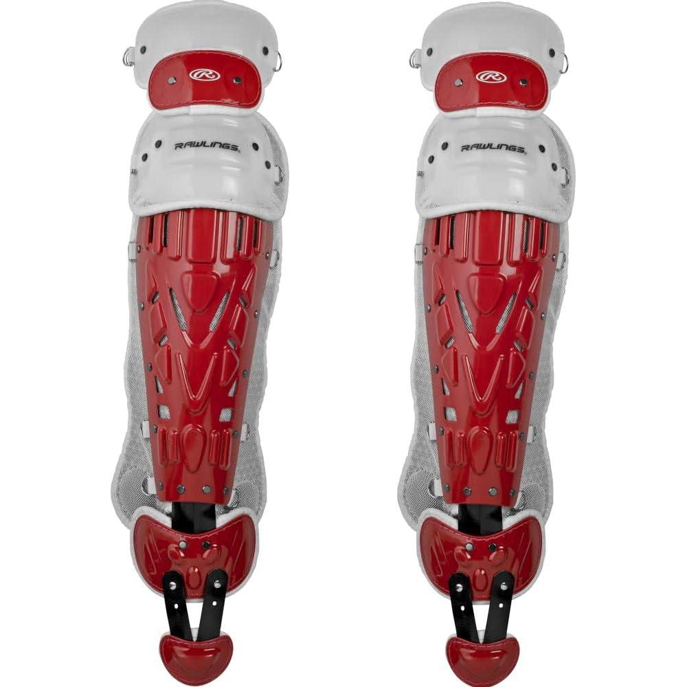 imageRawlings  Velo Catchers Leg Guards  Baseball  Adult ampamp Intermediate Sizing  Multiple ColorsScarletWhite