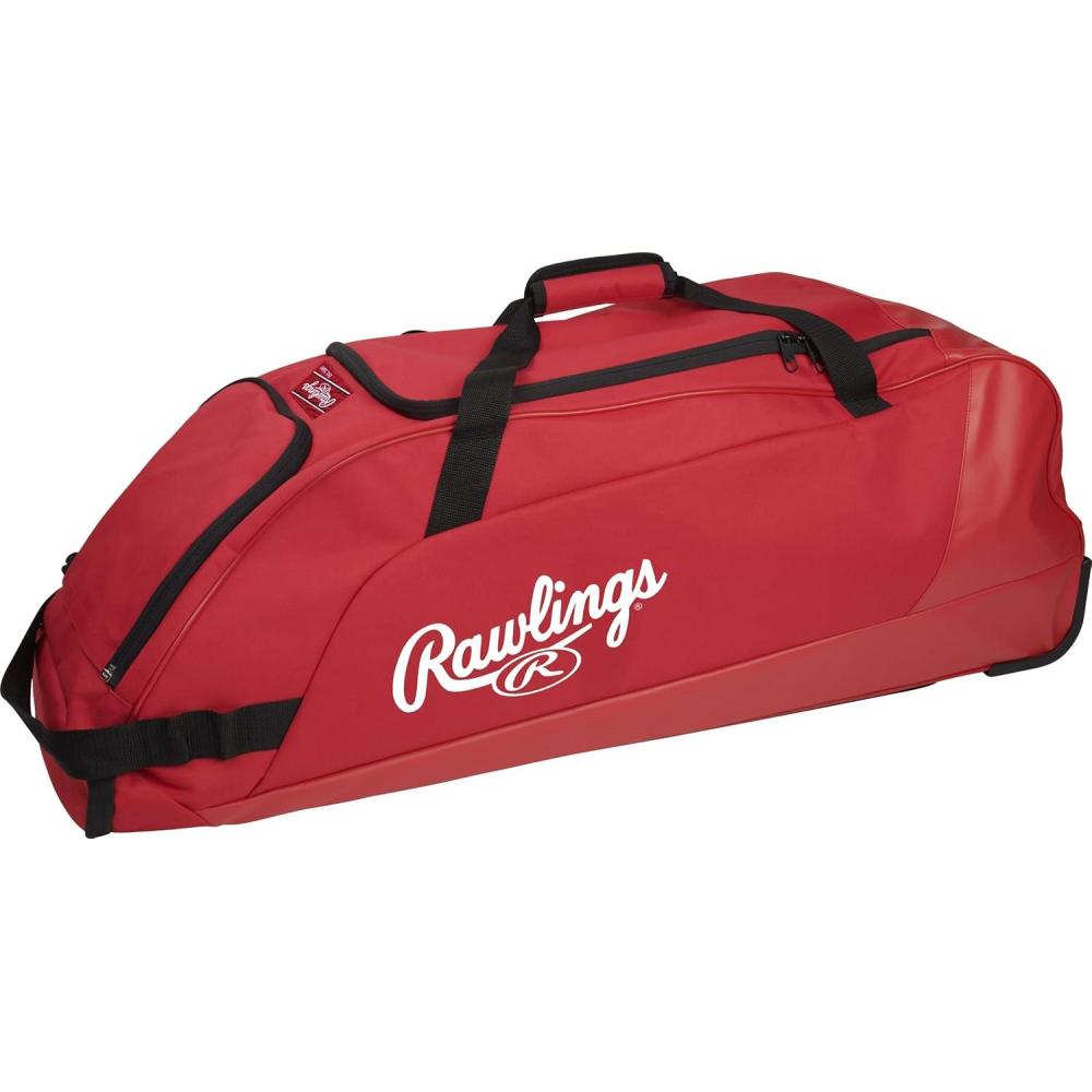 imageRawlings  Workhorse Wheeled Equipment Bag  Baseball ampamp Softball  Multiple StylesScarlet