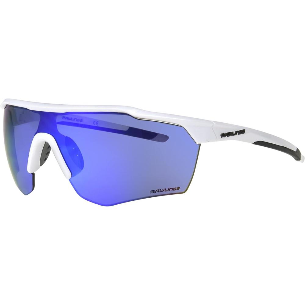 imageRawlings Boys Pitch Perfect Youth Sunglasses ShieldWhite and Blue