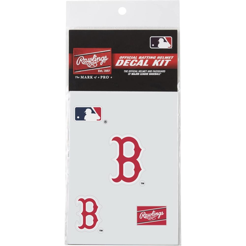imageRawlings MLB Authentic Baseball Helmet Decal Kit All Team OptionsBoston Red Sox