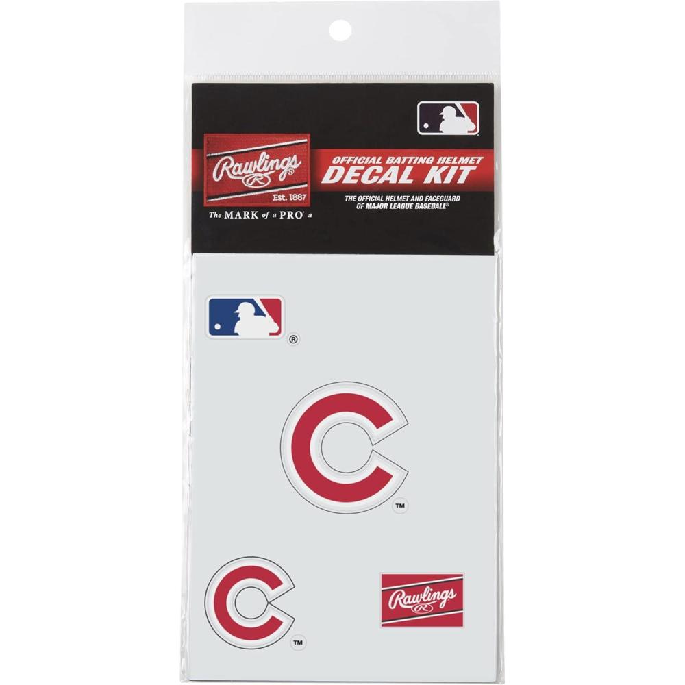 imageRawlings MLB Authentic Baseball Helmet Decal Kit All Team OptionsChicago Cubs
