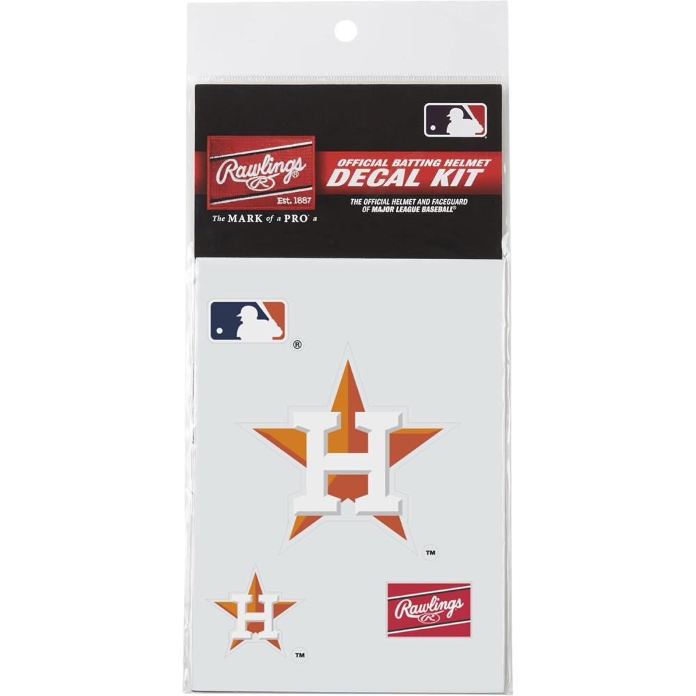 imageRawlings MLB Authentic Baseball Helmet Decal Kit All Team OptionsHouston Astros