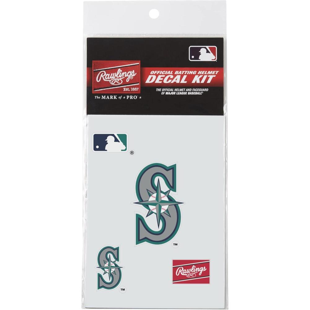 imageRawlings MLB Authentic Baseball Helmet Decal Kit All Team OptionsSeattle Mariners