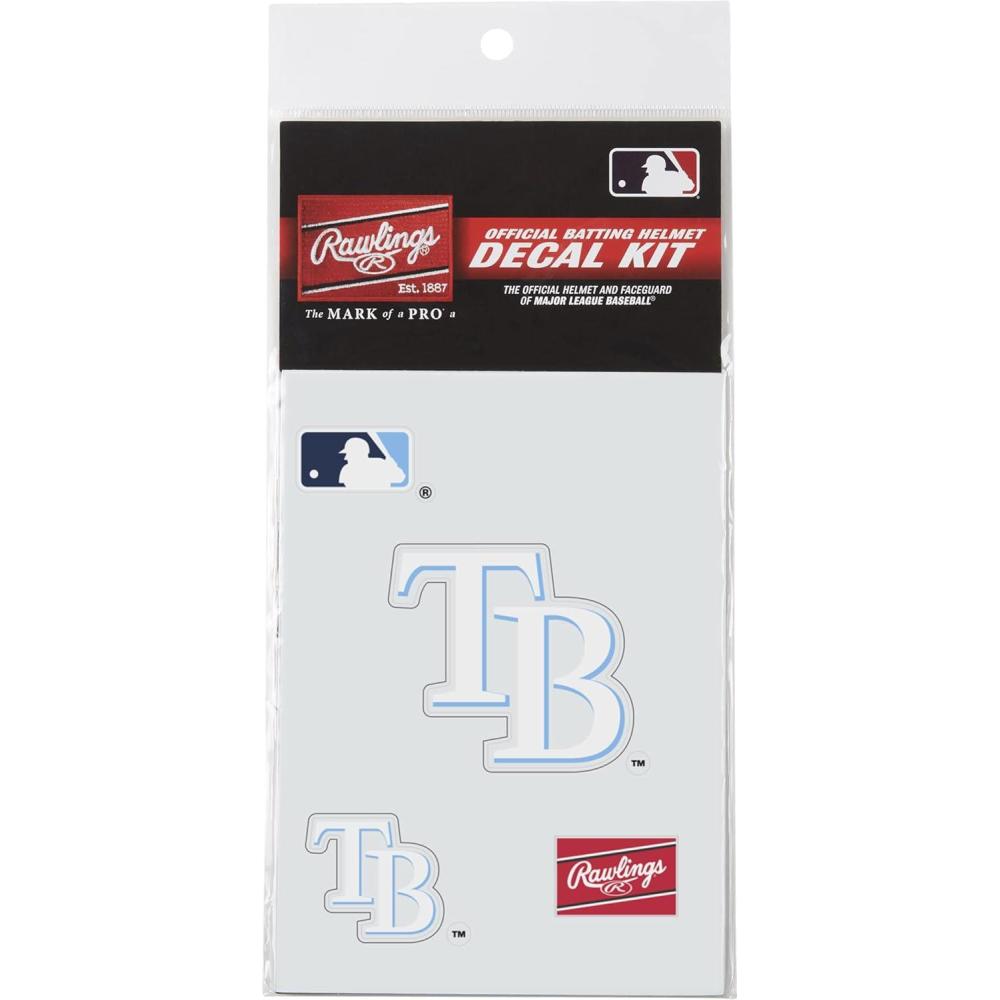 imageRawlings MLB Authentic Baseball Helmet Decal Kit All Team OptionsTampa Bay Rays