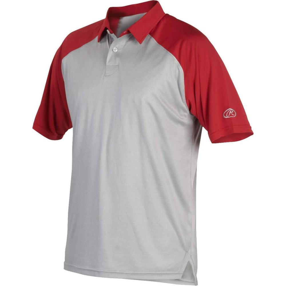 imageRawlings Mens Colorsync PoloGreyRed