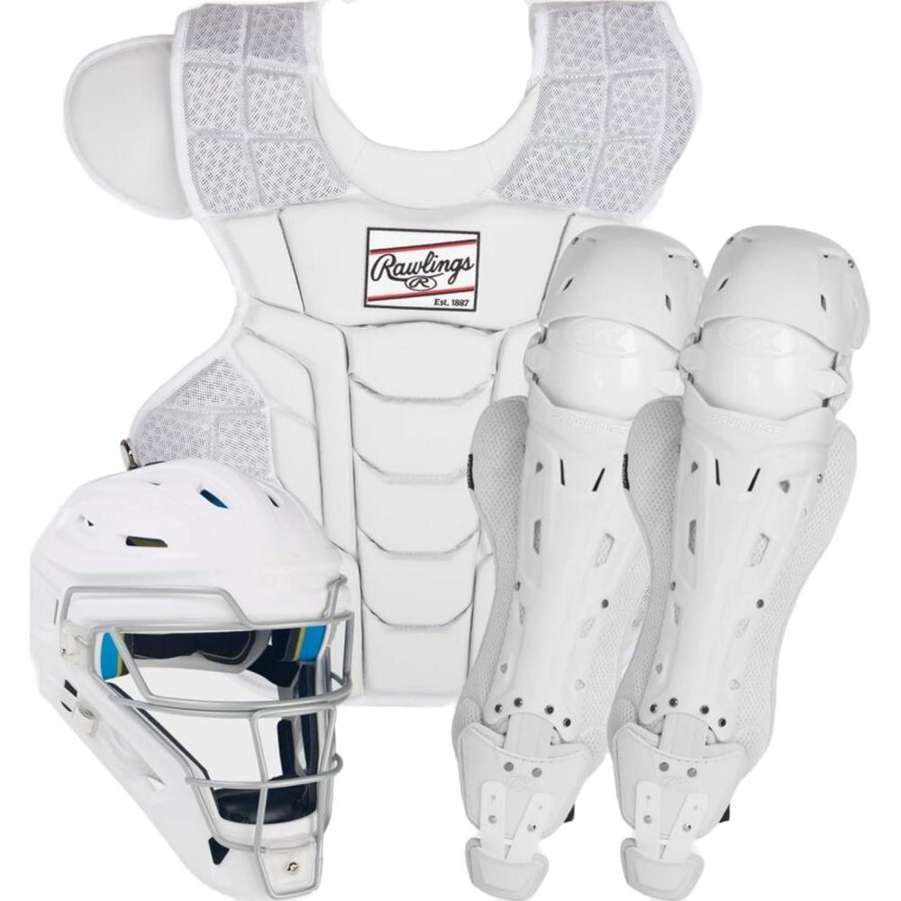 imageRawlings Rawlings  MACH Series Cathers Set  Baseball  NOCSAE Certified  Adult ampamp Intermediate Sizing  Multiple ColorsWhite  White