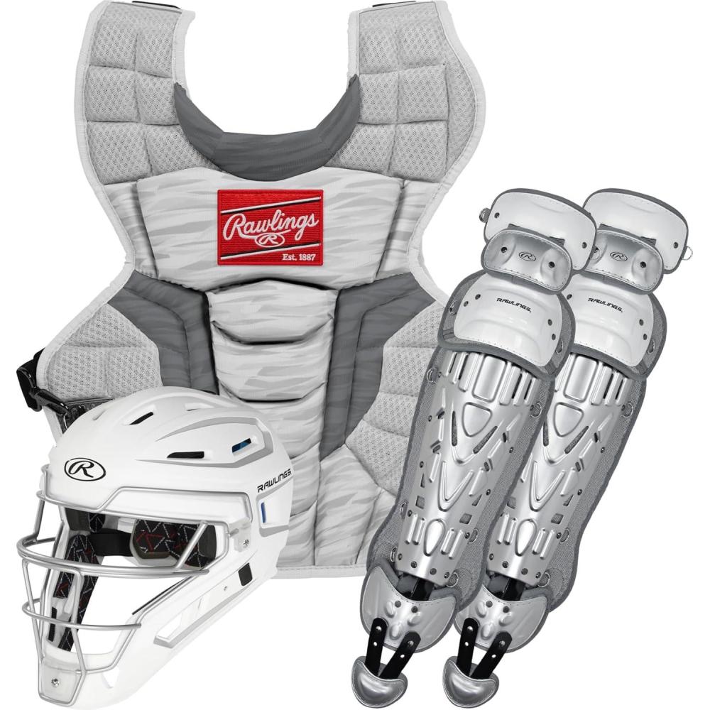 imageRawlings Rawlings  Velo 20 Catchers Set  Baseball  Multiple Sizes  Multiple ColorsWhite  Silver