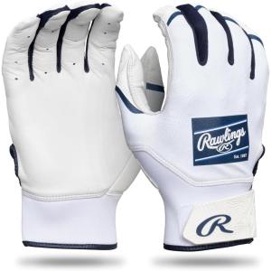 Rawlings | Clout Baseball Batting Gloves | Youth Sizes | Multiple Colors(WHITE/NAVY)