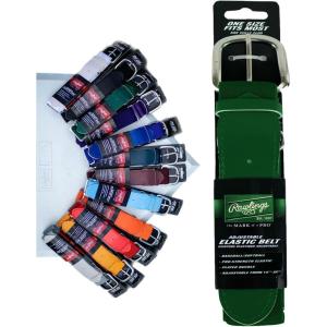 Rawlings | Elastic Game Day Belt | Baseball/Softball | Adult/Youth | Multiple Colors(Dark Green)