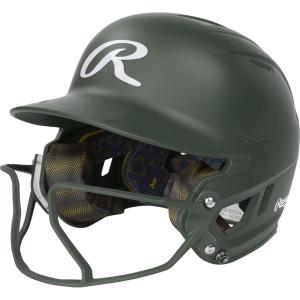 Rawlings | MACH HI-VIZ Fastpitch Softball Batting Helmet | Face Guard Attached(Dark Green)