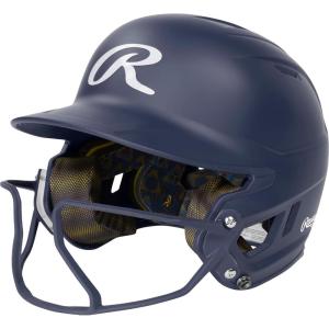 Rawlings | MACH HI-VIZ Fastpitch Softball Batting Helmet | Face Guard Attached(Navy)