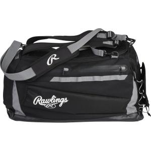 Rawlings | MACH Hybrid Backpack/Duffle Equipment Bag | Baseball & Softball | Multiple Colors(Black)