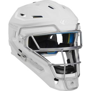 Rawlings | MACH Series Catcher’s Helmet | Baseball | Junior & Senior Sizes | Multiple Colors(White / White)