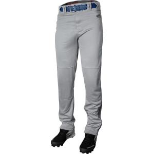 Rawlings | Men’s Launch Series Baseball Pants | Full Length Semi-Relaxed Fit | Adult Sizes | Piped | Multiple Options(Grey/Navy)
