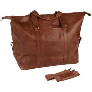 Rawlings | Men’s Leather Weekender Duffle Bag Collection(Brown | Away Game Collection)
