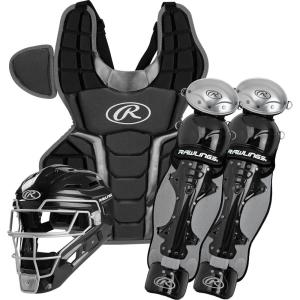 Rawlings | Renegade Series Baseball Catcher’s Set | NOCSAE Certified | Adult | Intermediate | Youth | Multiple Colors(Black/Silver)