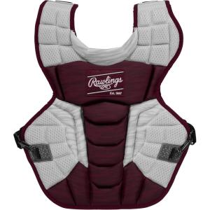 Rawlings | Velo 2.0 Catcher’s Chest Protector | Baseball | Adult & Intermediate Sizing | Multiple Colors(Maroon/White)