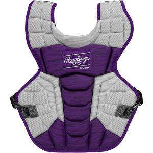 Rawlings | Velo 2.0 Catcher’s Chest Protector | Baseball | Adult & Intermediate Sizing | Multiple Colors(Purple/White)