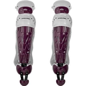 Rawlings | Velo Catcher’s Leg Guards | Baseball | Adult & Intermediate Sizing | Multiple Colors(Maroon/White)