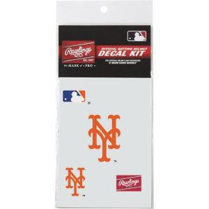 Rawlings MLB Authentic Baseball Helmet Decal Kit, (All Team Options)(New York Mets)