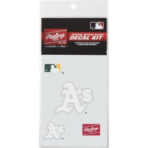 Rawlings MLB Authentic Baseball Helmet Decal Kit, (All Team Options)(Oakland Athletics)