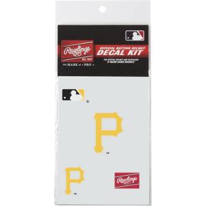 Rawlings MLB Authentic Baseball Helmet Decal Kit, (All Team Options)(Pittsburgh Pirates)