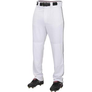 Rawlings PRO 150 Series Baseball Pant | Full Length Semi-Relaxed Fit | Adult Sizes | Piped Color Options(White/Black)
