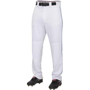 Rawlings PRO 150 Series Baseball Pant | Full Length Semi-Relaxed Fit | Adult Sizes | Piped Color Options(White/Royal)